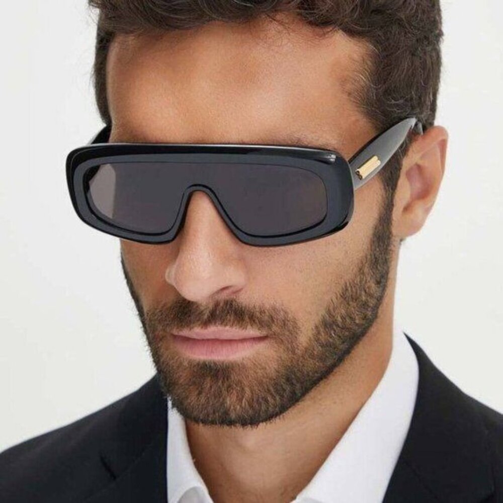 NEW BOTTEGA VENETA SUNGLASSES BLACK UNISEX EYEWEAR BOTTEGA VENETA BV1281S 001
